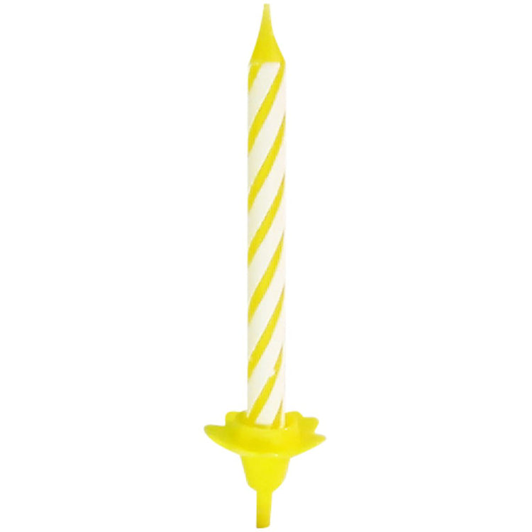 2 Lots de 24 bougies d'anniversaire et 12 bobèches Fackelmann Rio Party