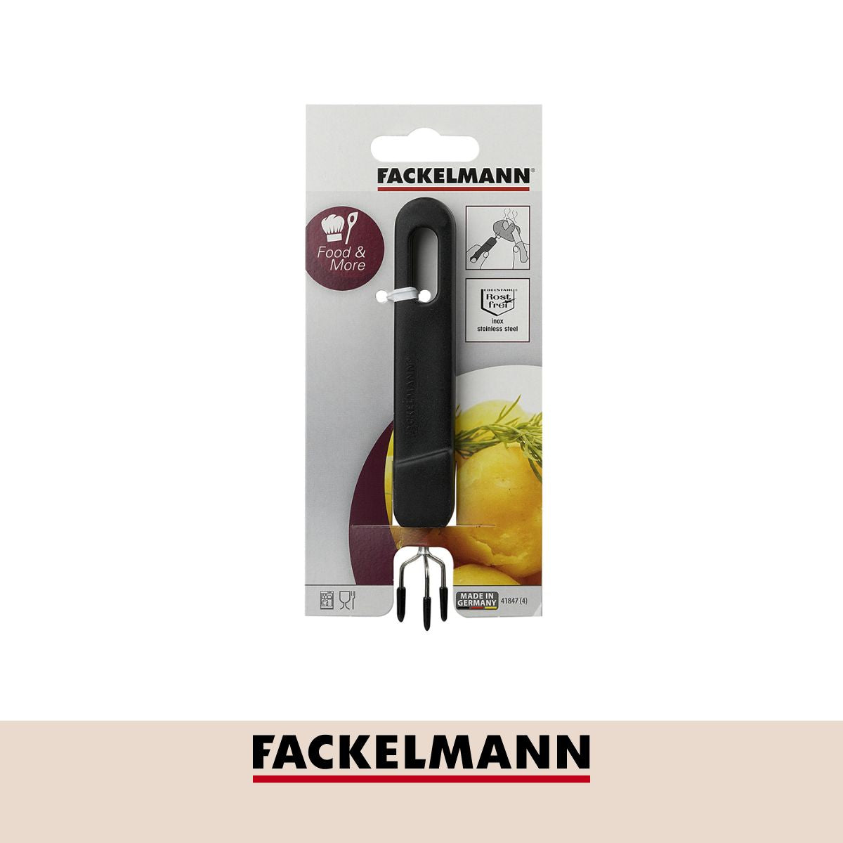 Fourchette 3 dents pour pommes de terre 14 cm Fackelmann Basic