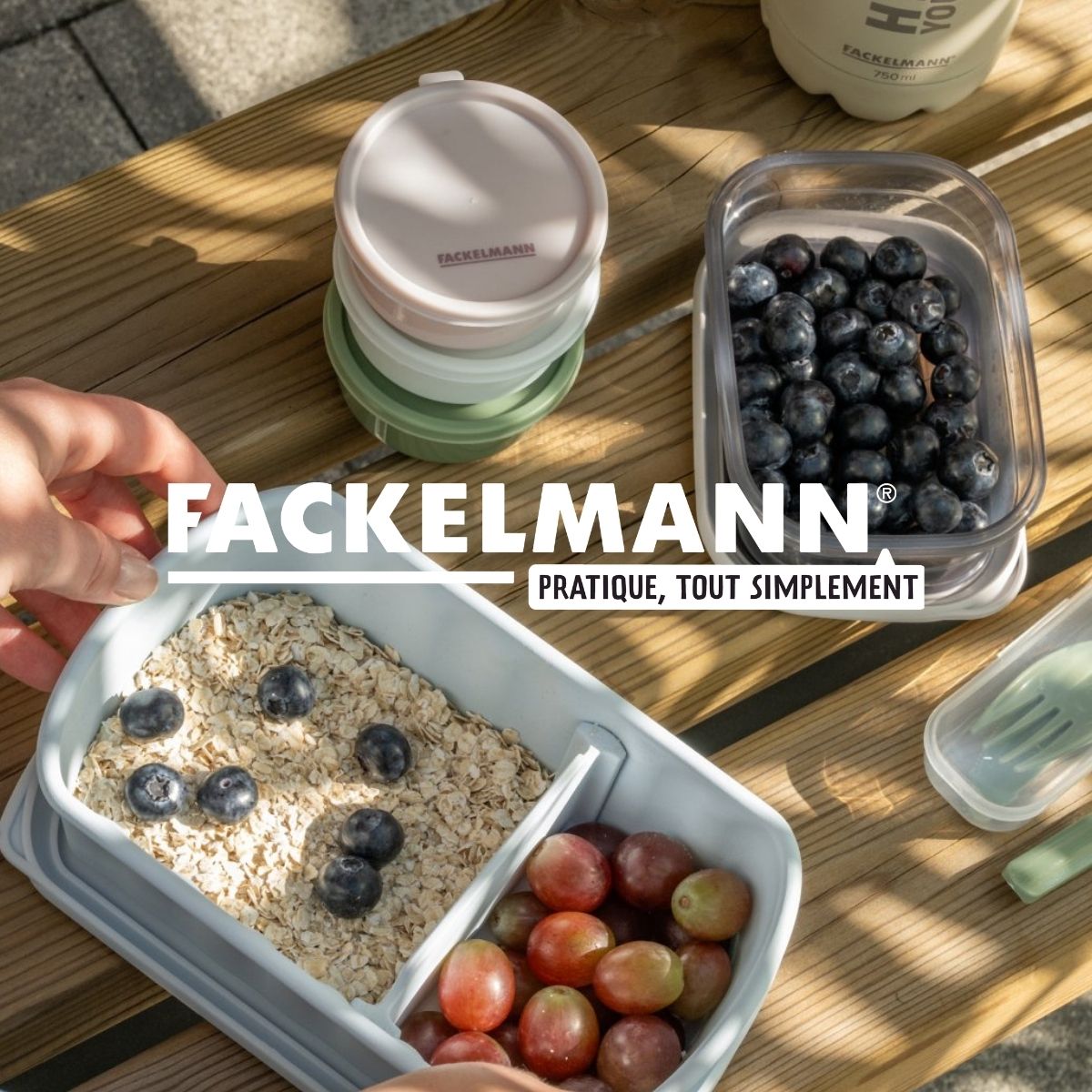 Set de 3 boîtes rondes à sauce ou épices Fackelmann Storage