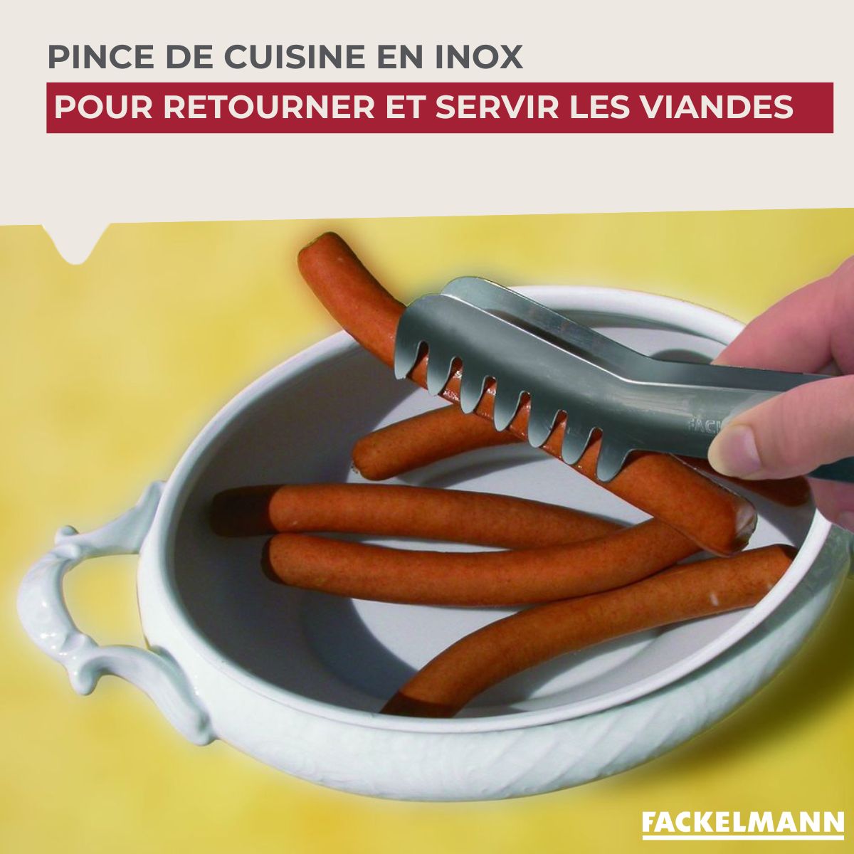 Pince à spaghettis, de cuisine en  Acier inoxydable Fackelmann