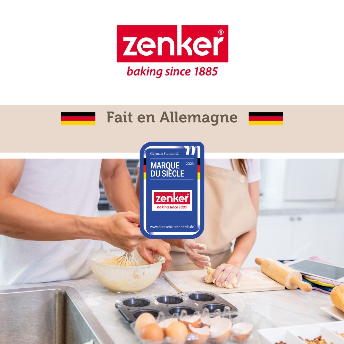 Moule 9 madeleines Zenker Silicone fibre de verre