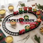 Décoration de Noël Train de table pour apéritif, fondue savoyarde Fackelmann