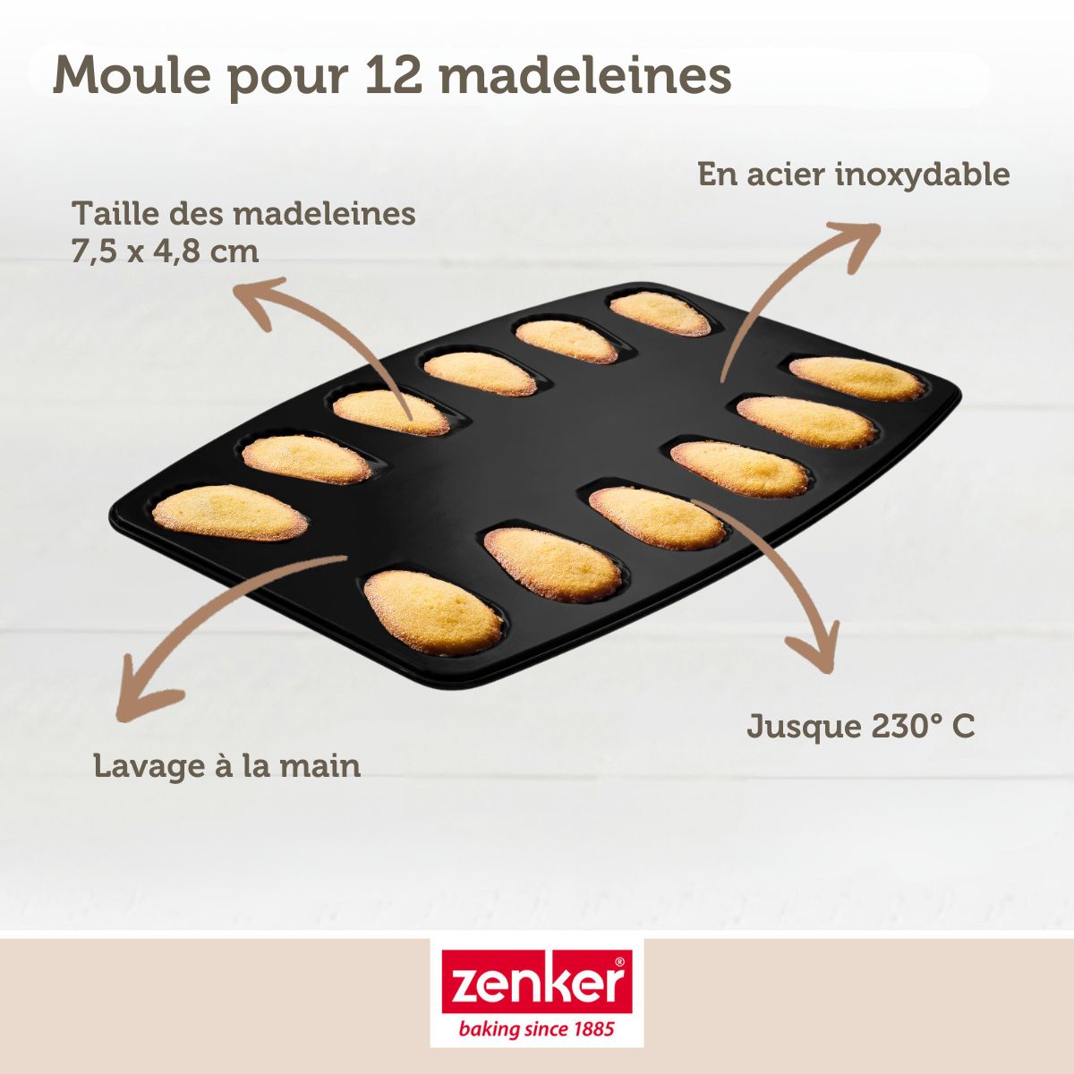 Moule 12 madeleines Zenker Spécial Countries