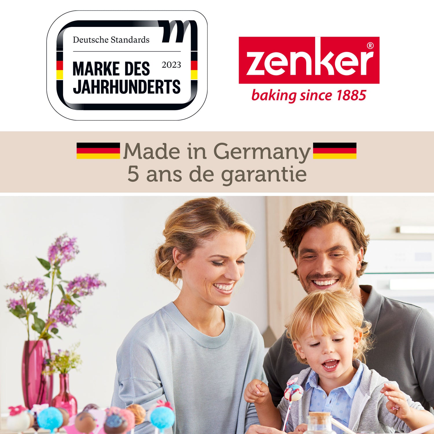 Moule à gâteaux individuels 9 empreintes avec couvercle Zenker Bake Click and Go