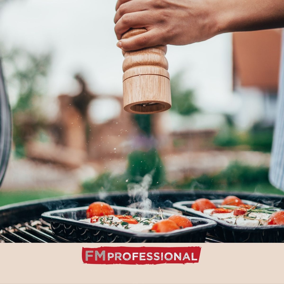 Plat à barbecue en acier émaillé 21 x 12 cm FM Professional Barbecue