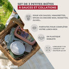 Lot de 4 boîtes à snacks avec 3 boîtes à sauce Fackelmann Storage