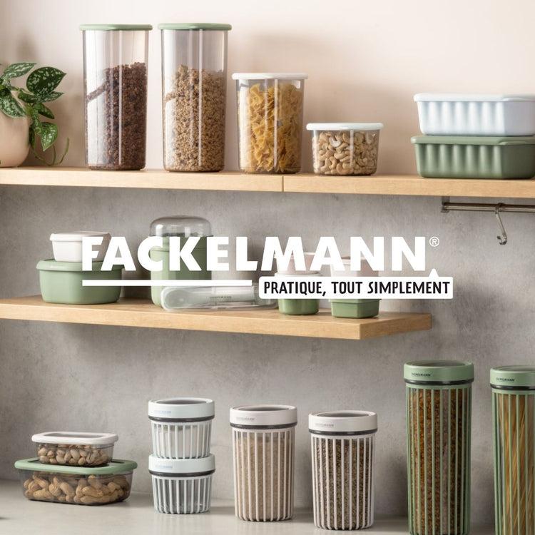 Lot de 6 boîtes hermétiques 11 cm avec 6 ustensiles de cuisine Fackelmann Storage