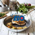 Batterie de cuisine avec 2 poêles de cuisson 24/32 cm et 1 faitout 12 cm en acier inoxydable sans PFAS Elo Collection Relief Solution Brillant