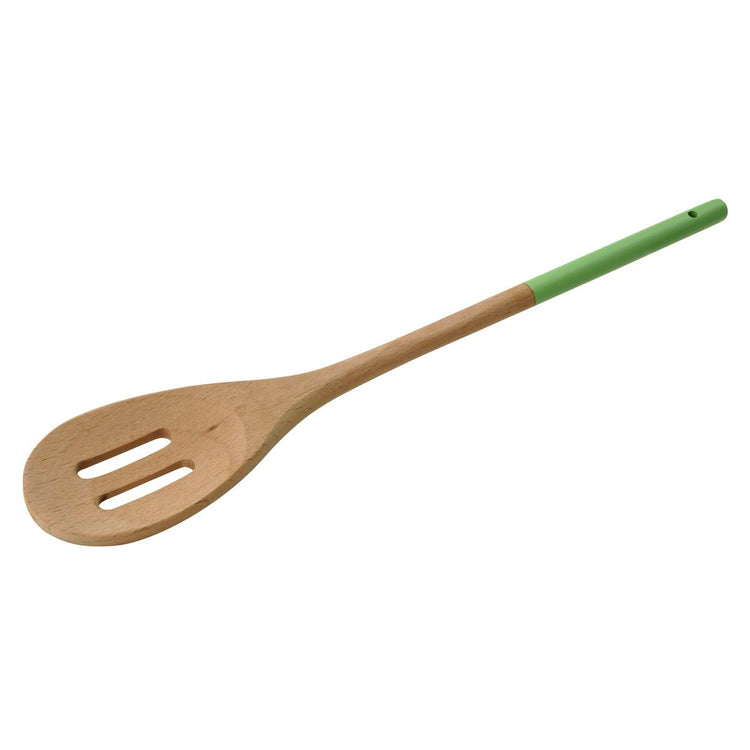 Ensemble de cuillères et spatules de cuisine en bois 30 cm Tasty Green