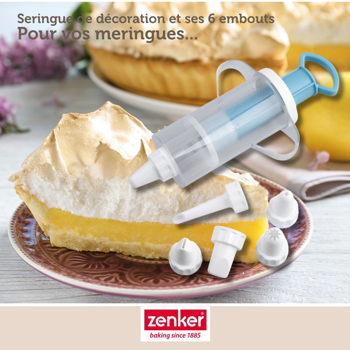 Seringue de décoration de gâteau et 6 embouts plastique Zenker Sweet Sensation
