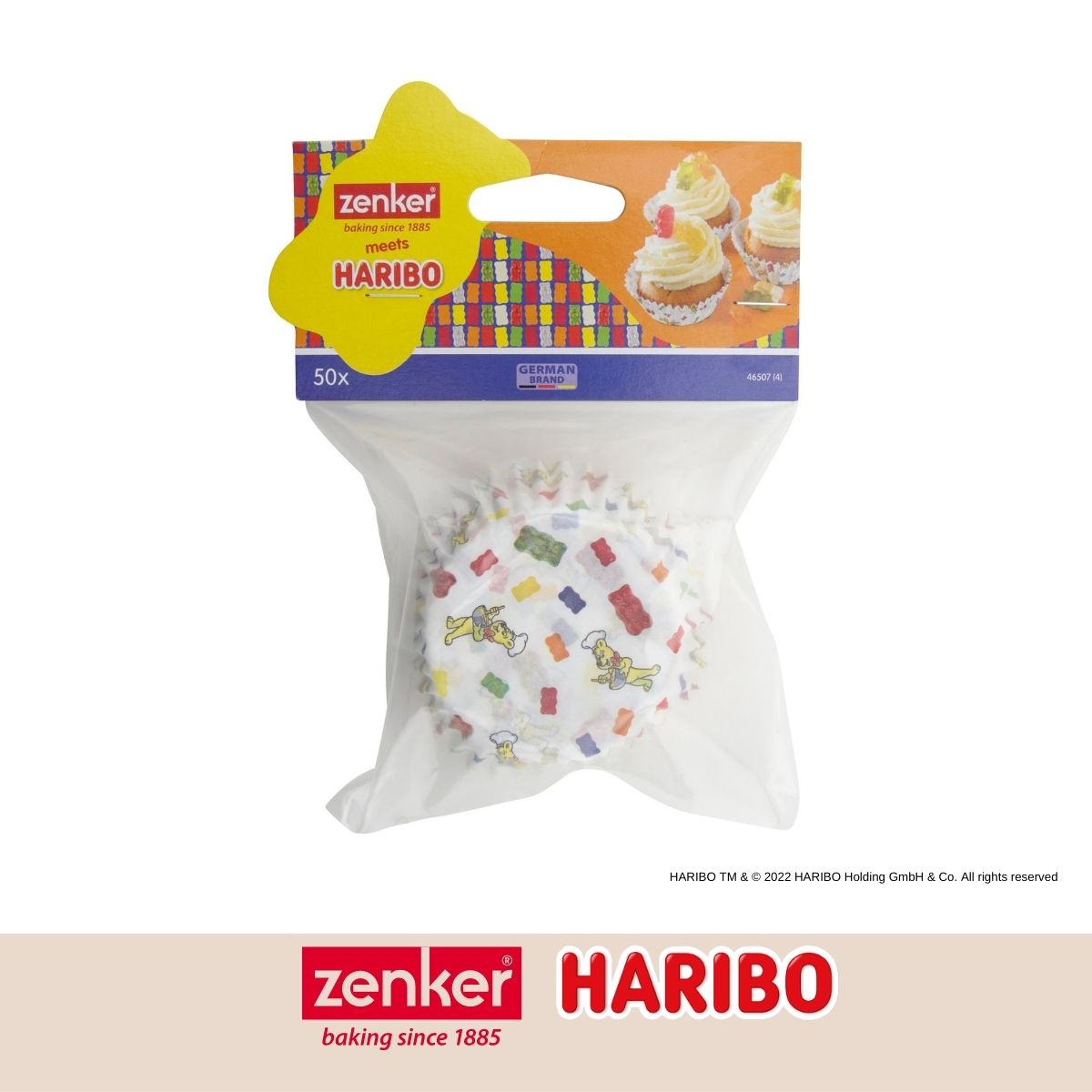 Lot de 50 moules à muffins en papier Zenker Haribo