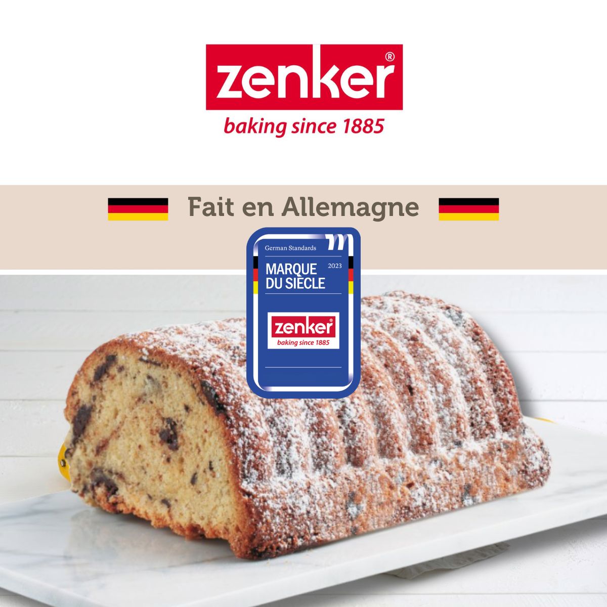 Moule à bûche de Noël Zenker Black Metallic