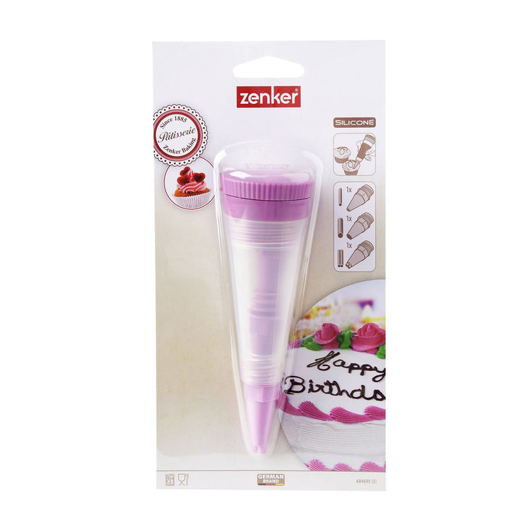 Stylo de pâtisserie et 3 embouts de décoration Zenker Sweet Sensation