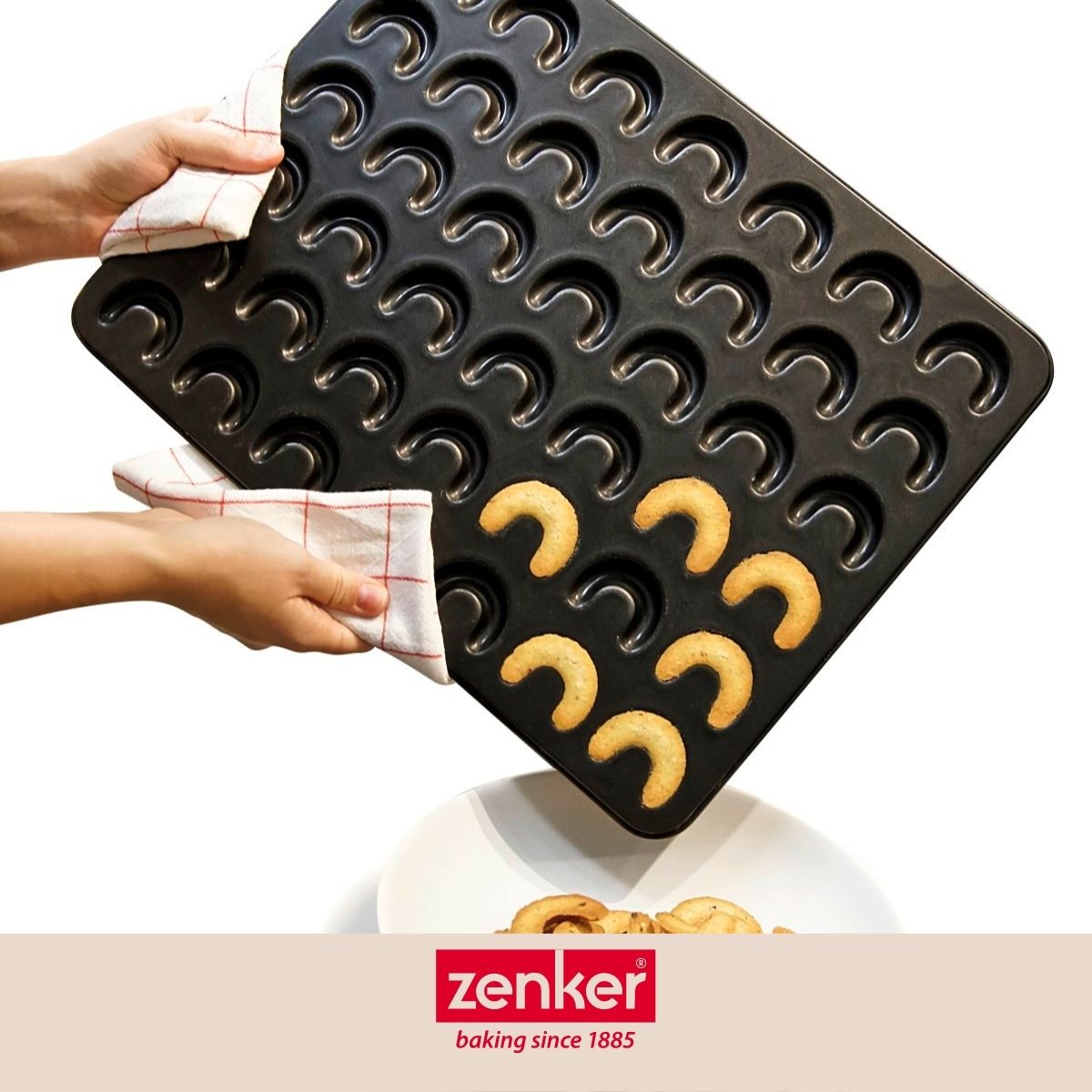 Moule pour vanille kipferl croissant vanille 42 x 32 cm Zenker Special Creative