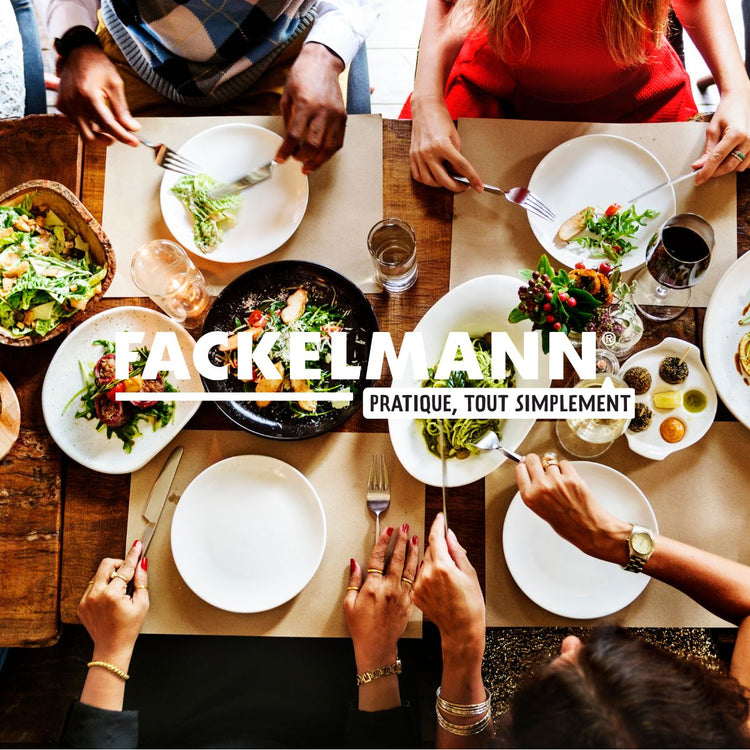 Set de 2 poêles de 24 et 28 cm en inox, 2 couvercles en verre et 6 ustensiles Fackelmann Eterna