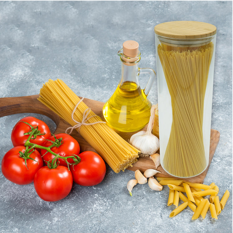 Set de 4 boîtes de conservation en verre avec couvercle en Bambou Fackelmann Eco Friendly