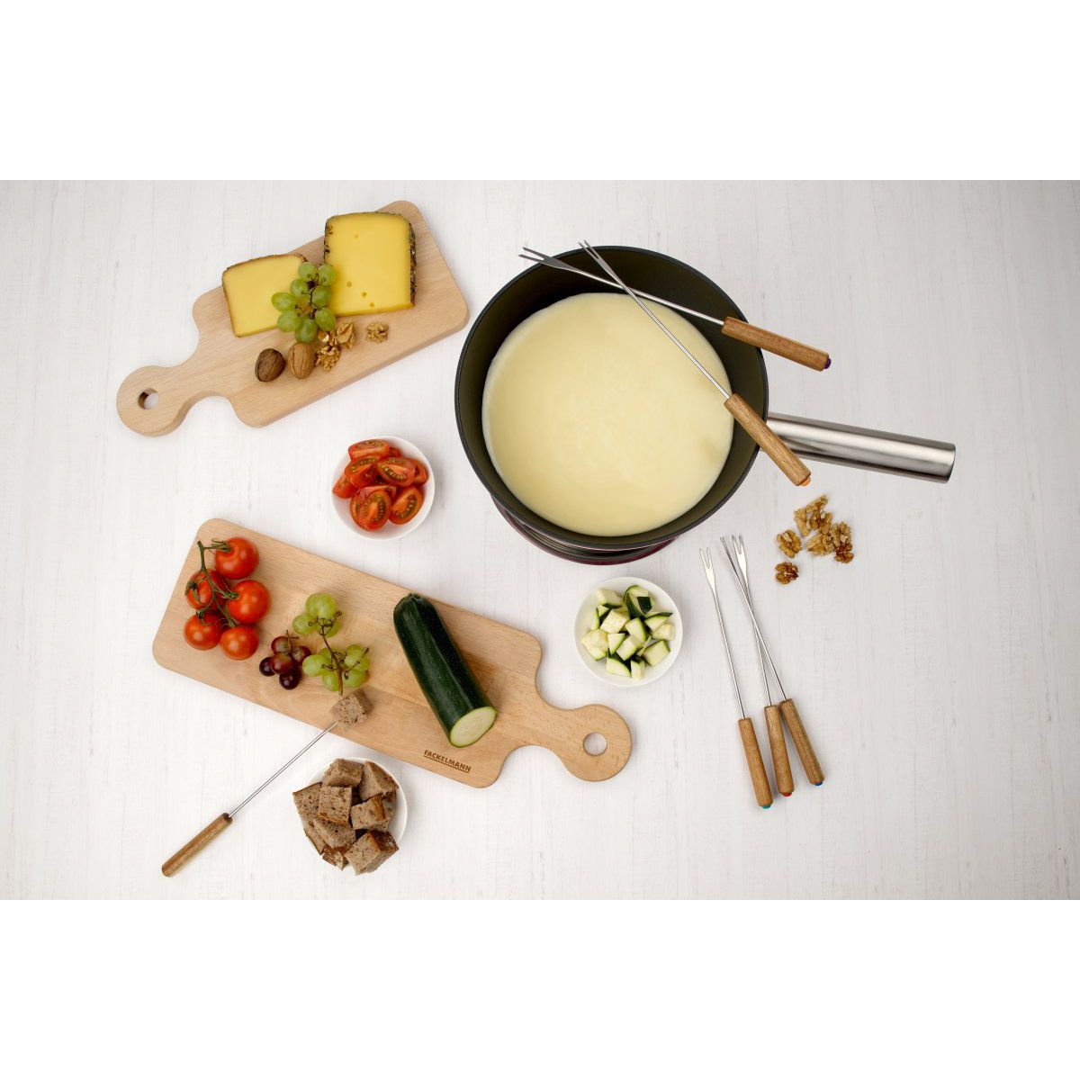 Lot de 6 fourchettes à fondue savoyarde en bois FSC Fackelmann Eco Friendly