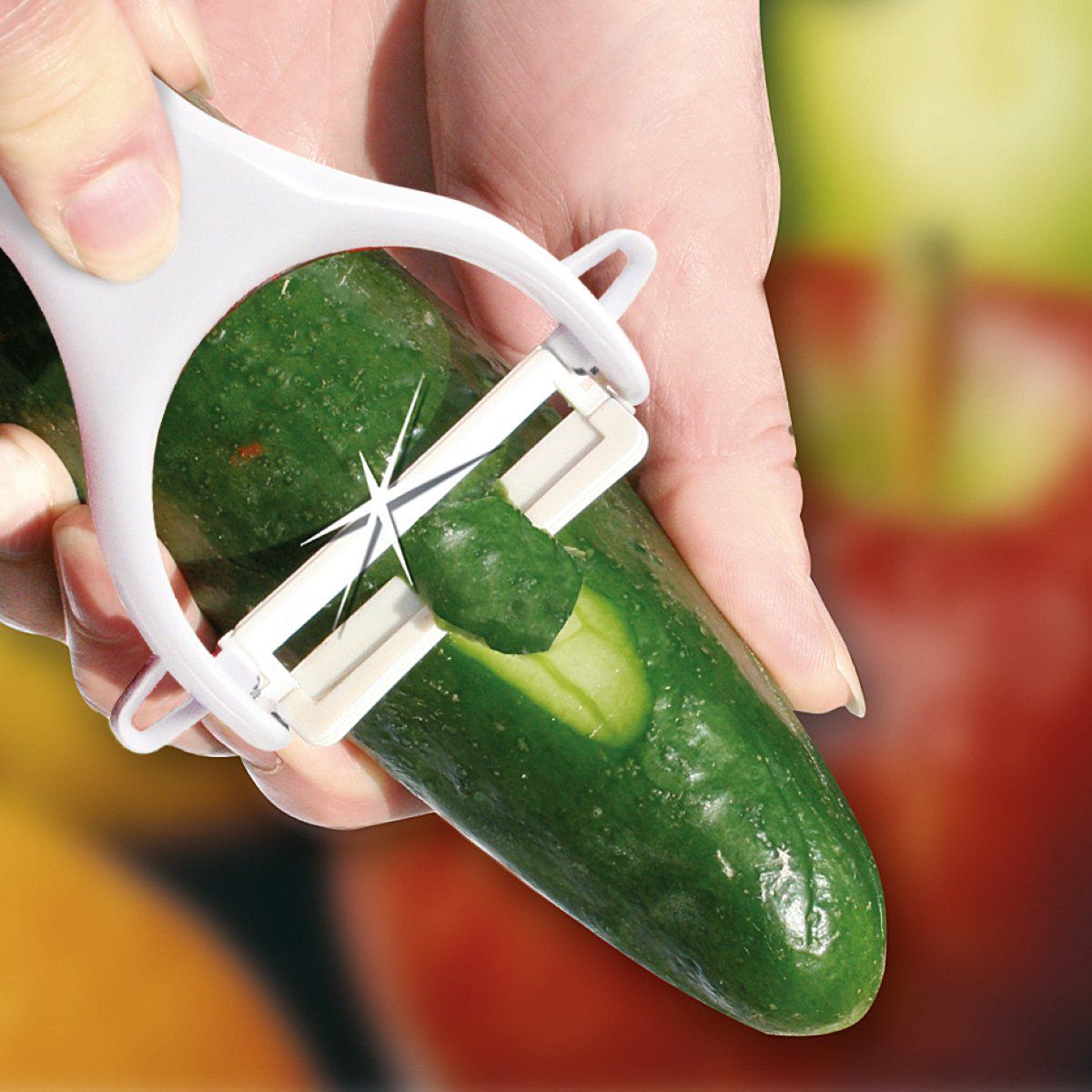 Ensemble de 2 ustensiles spécial purée avec éplucheur et moulin à légumes Fackelmann