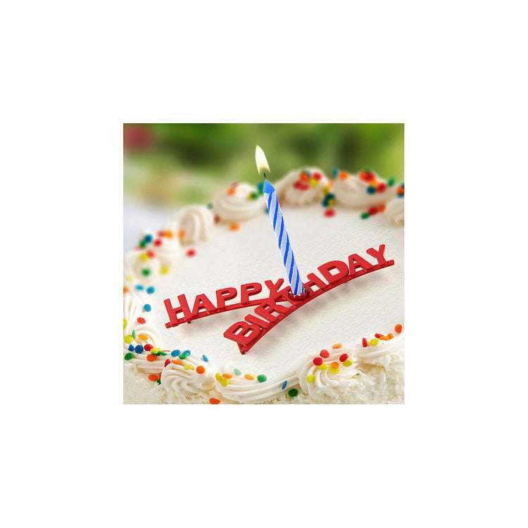 Set support "happy birthday" et 8 bougies d'anniversaire Fackelmann Rio Party