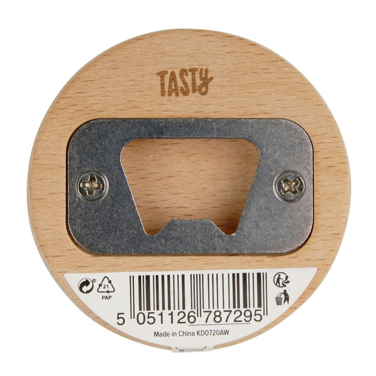 Décapsuleur rond en bois Tasty Green