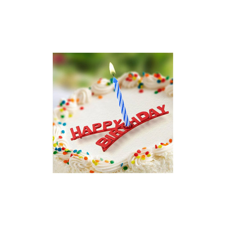 Set support "happy birthday" et 8 bougies d'anniversaire Fackelmann Rio Party