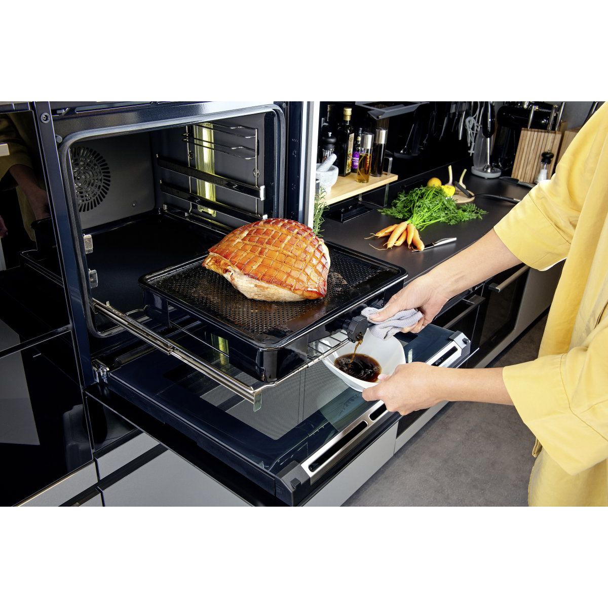 Plat de cuisson four pour rôti avec bac de récupération du jus de 3 litres Zenker Special Cooking