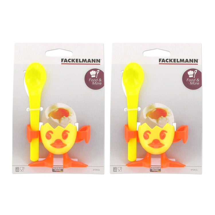 Lot de 2 coquetiers avec cuillère Fackelmann Colors Edition