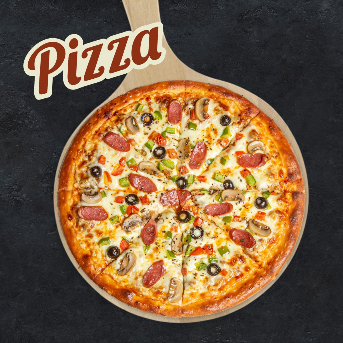 Planche a pizza PINE ronde 100% pin brûlé