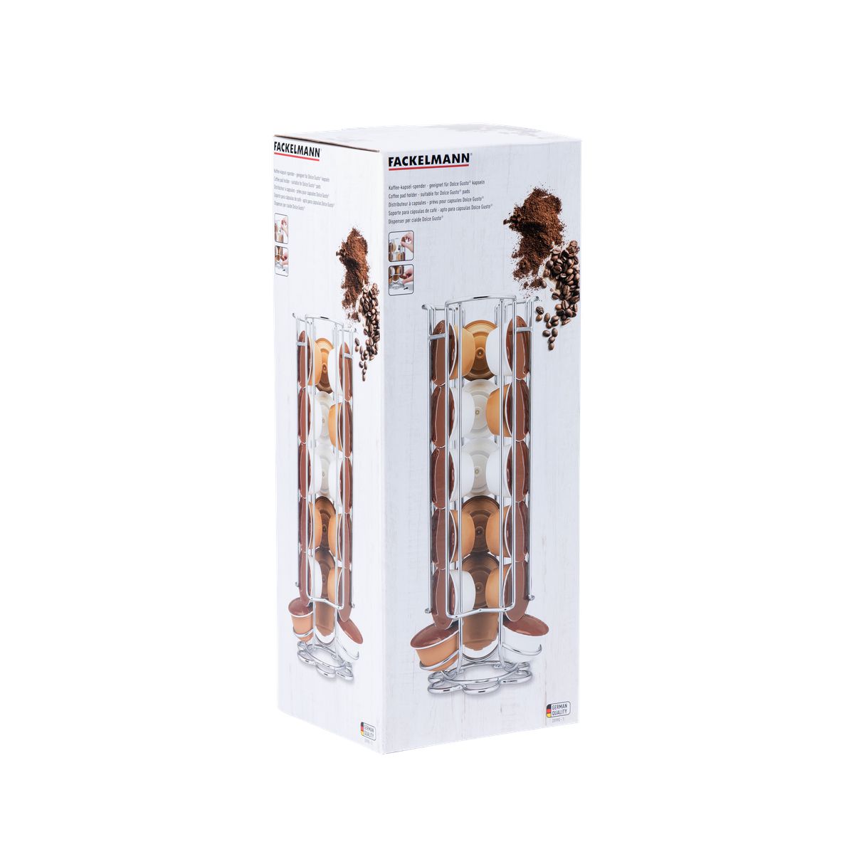 Ensemble à café avec porte capsules Dolce Gusto® et mousseur à lait Fackelmann