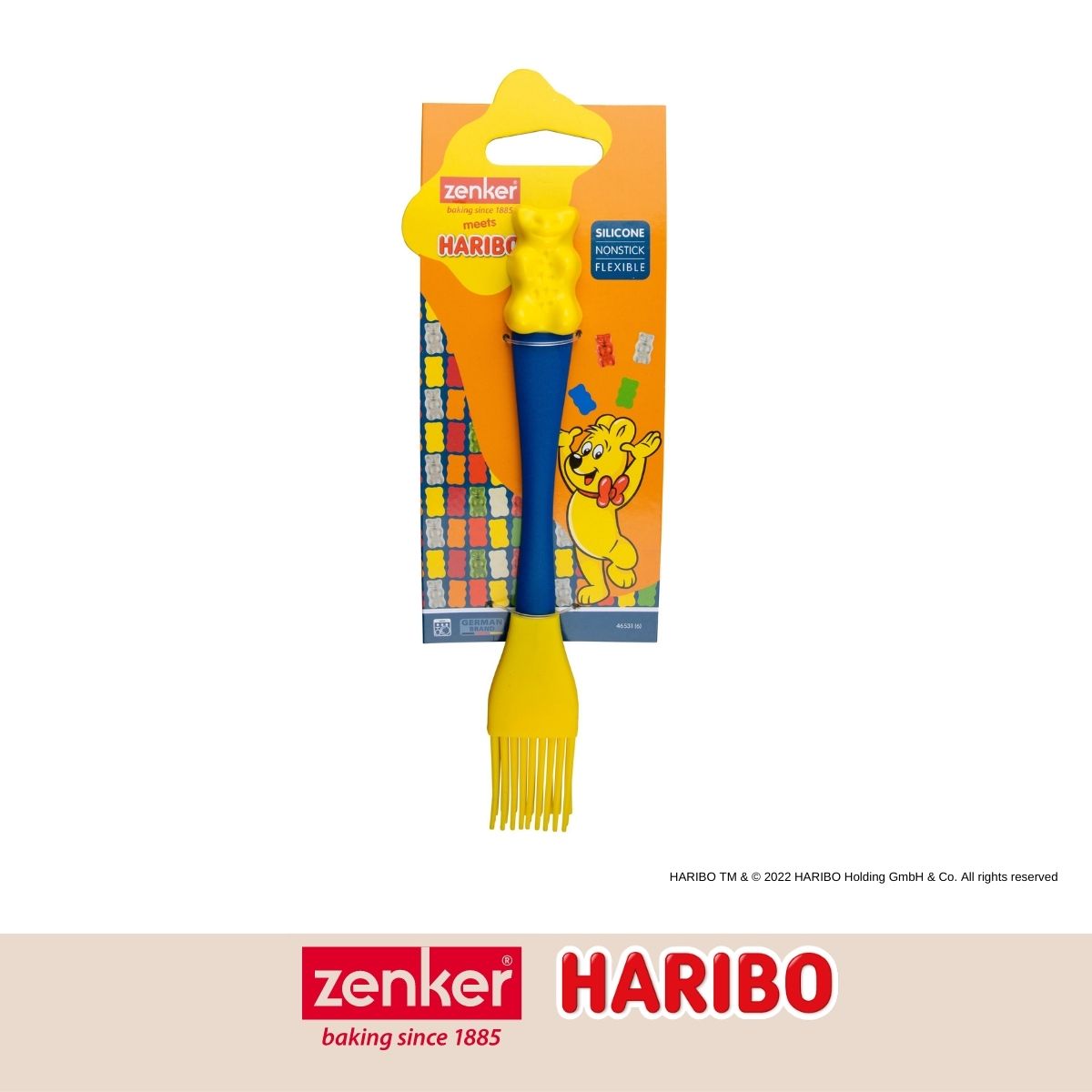 Pinceau de cuisine et pâtisserie 19,8 cm en poils silicone Zenker Haribo