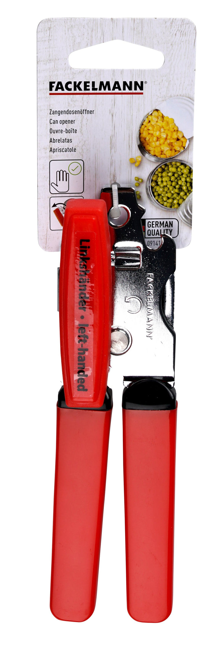 Ouvre boîte 3 en 1 pour gaucher 17 cm Fackelmann Basic