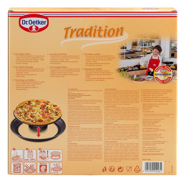 Moule à tartes 26 cm avec fond amovible Dr. Oetker Tradition