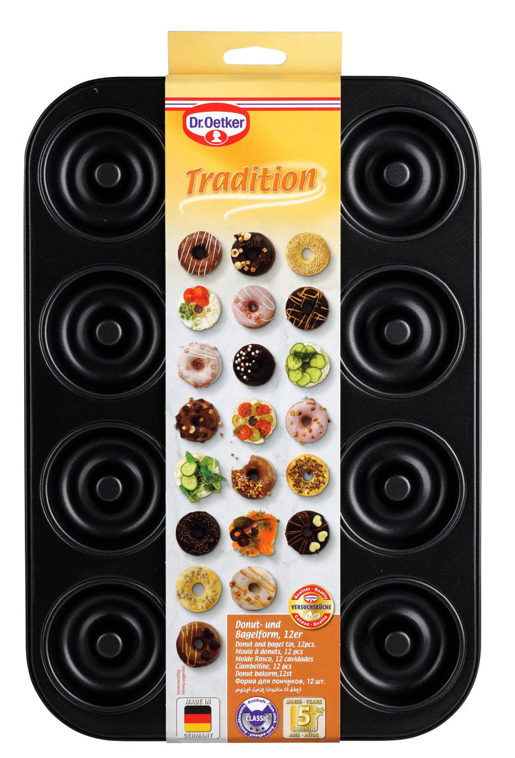 Moule donut et bagel 12 empreintes 26,5 x 38,5 cm Dr. Oetker Tradition