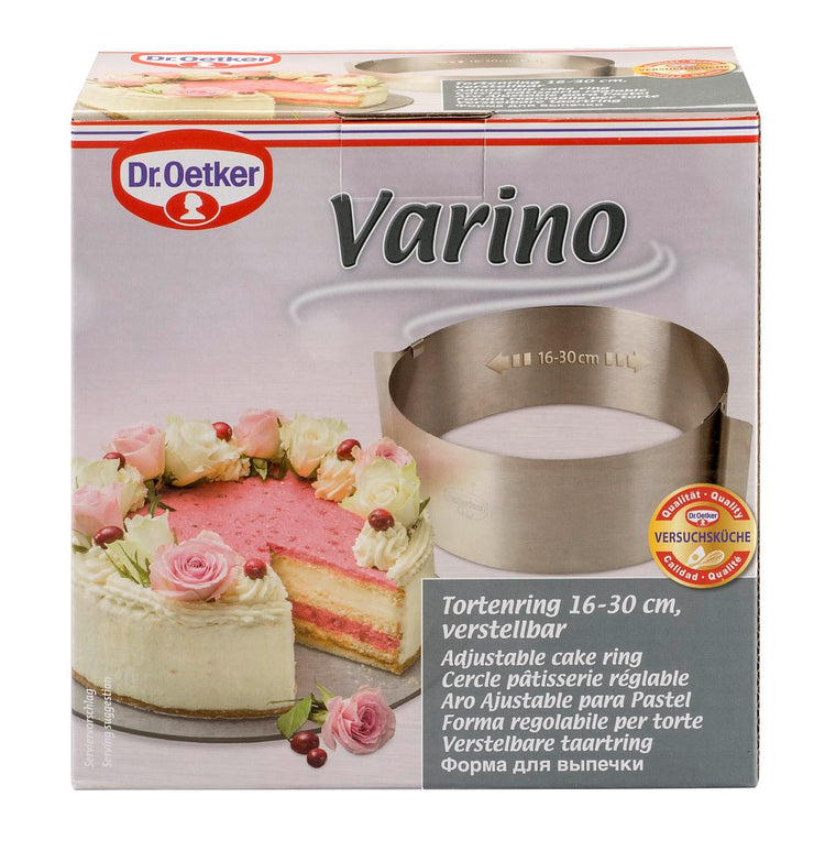 Cercle à pâtisserie en acier inoxydable extensible de 16 à 30 cm Dr. Oetker Varino