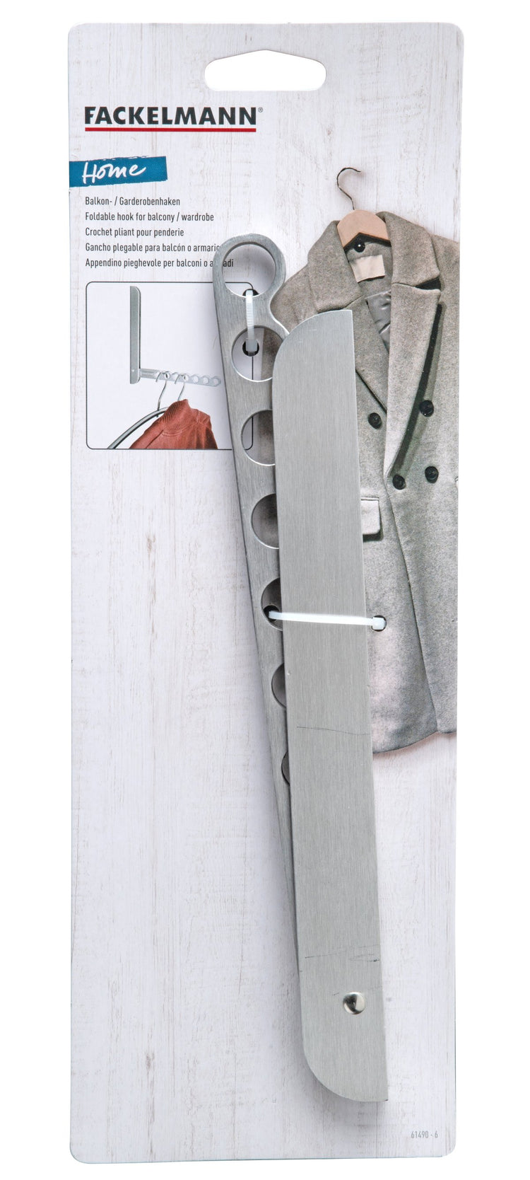 Crochet pliant gris Fackelmann Tecno