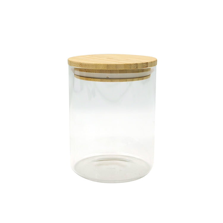 Set de 4 boîtes de conservation en verre avec couvercle en Bambou Fackelmann Eco Friendly