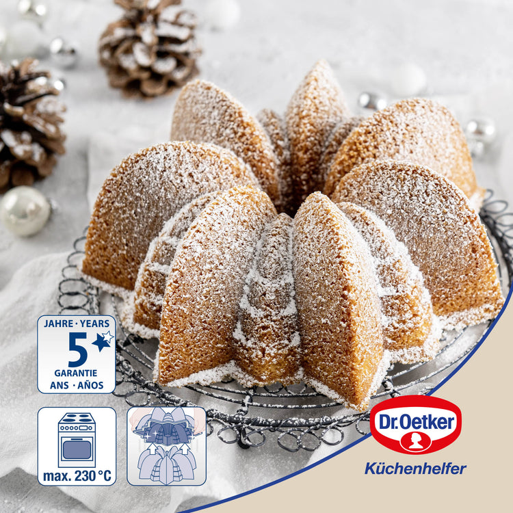 Moule à gâteaux original en forme d'étoile Dr.Oetker White Christmas