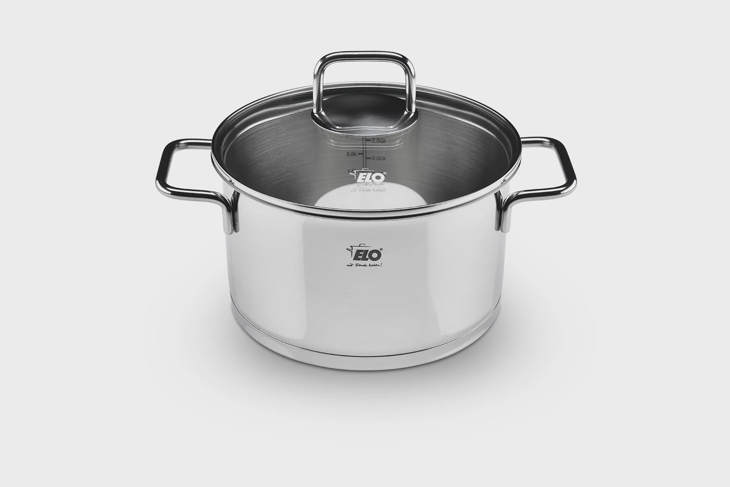 Marmite en inox avec couvercle en verre 26 cm Elo Citrin