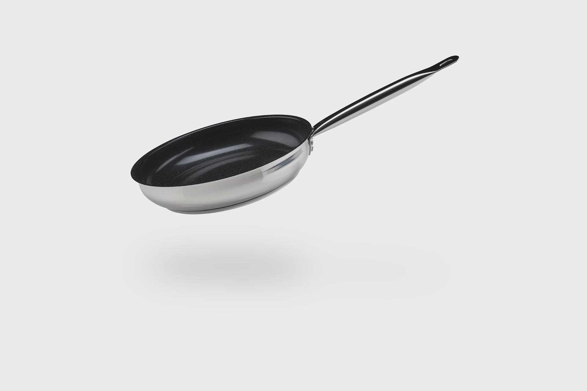 Set de 3 Poêles de cuisson avec revêtement céramique sans PFAS 24 cm, 28 cm et 32 cm Profi Therm Platinum Elo