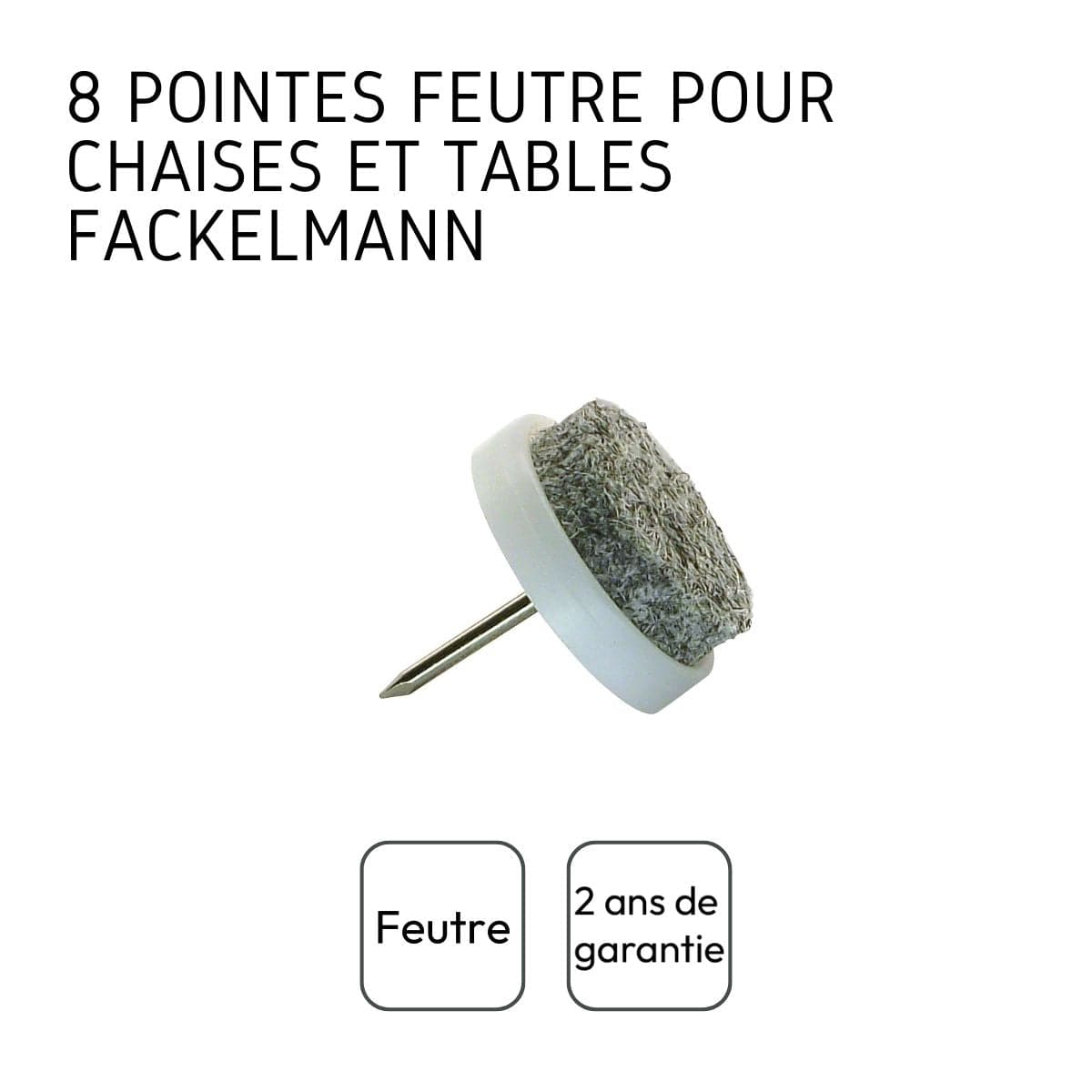 Rondelles feutre avec pointe diamètre 20 mm, par 8 Fackelmann