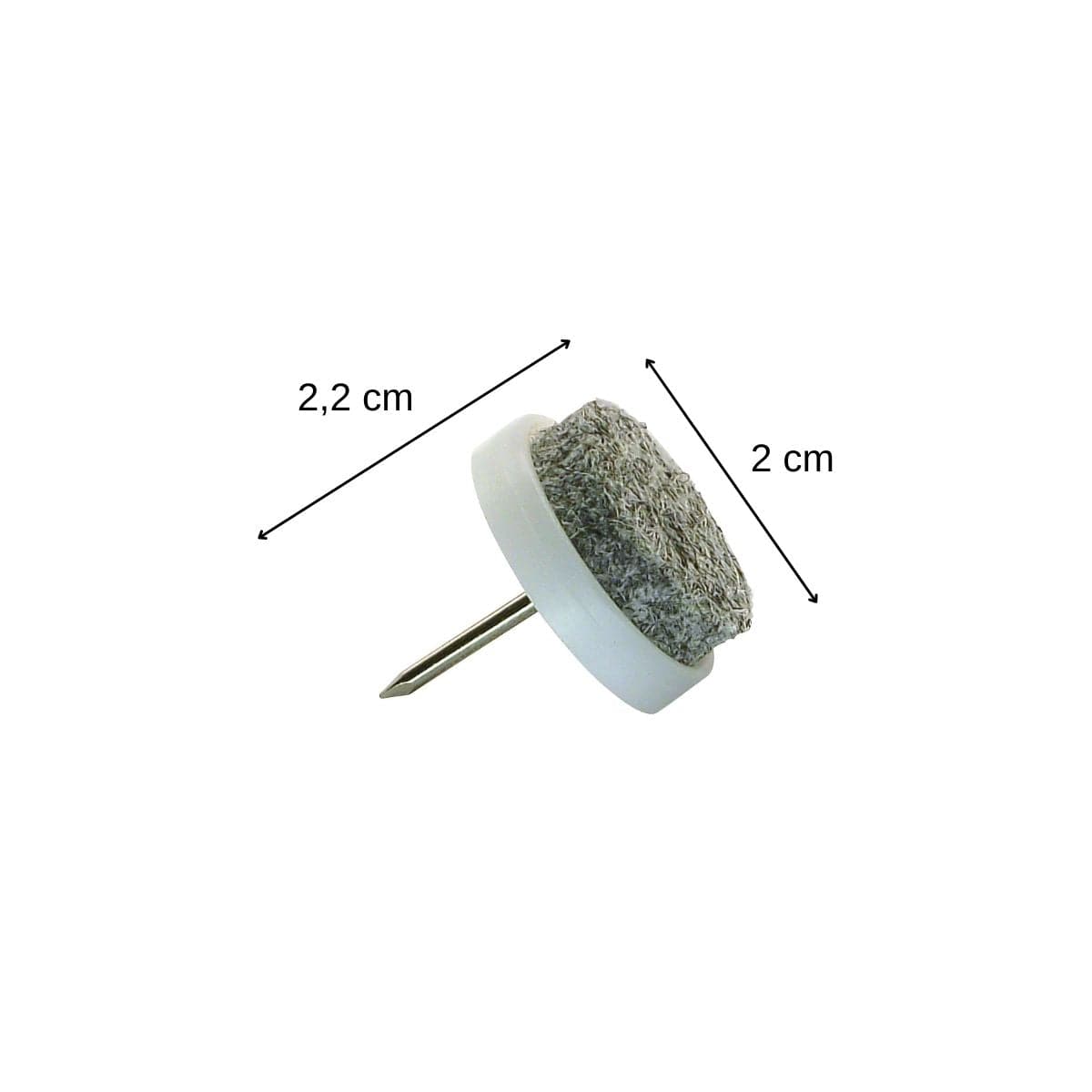 Rondelles feutre avec pointe diamètre 20 mm, par 8 Fackelmann