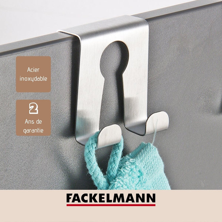 Crochet de porte en acier inoxydable Fackelmann Tecno