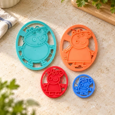 Set de 4 tampons et emporte-pièces pour enfants Dr. Oetker Peppa Pig