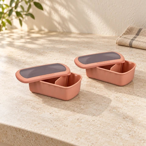 Lot de 2 boîtes à lunch 1 L avec 2 ustensiles de cuisine Fackelmann Storage
