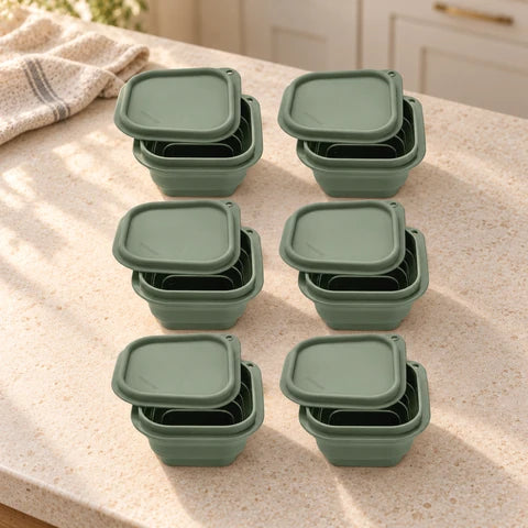 Lot de 6 boîtes hermétiques 13 cl avec 6 ustensiles de cuisine Fackelmann Storage