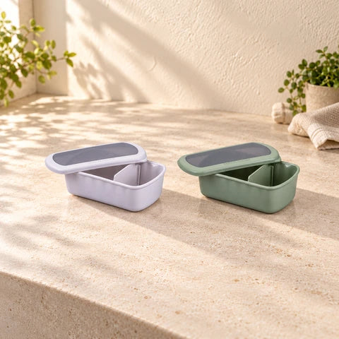 Lot de 2 lunchbox 1L avec 2 ustensiles de cuisine Fackelmann Storage