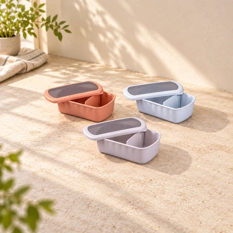 Lot de 3 lunch box 1L avec 3 ustensiles de cuisine Fackelmann Storage