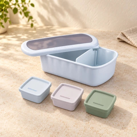 Lot de 1 lunch box 1L avec 3 boîtes à sauce Fackelmann Storage