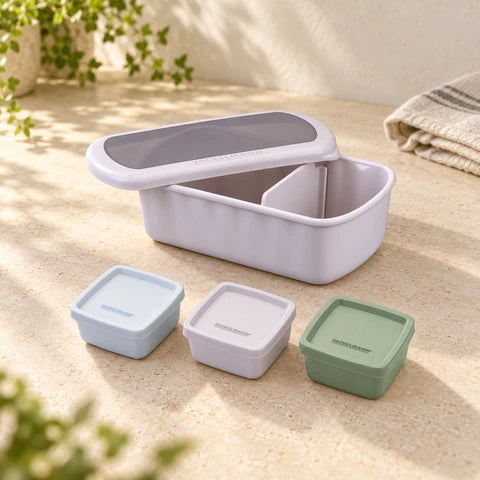Lot de 1 lunch box 1L avec 3 boîtes à sauce Fackelmann Storage