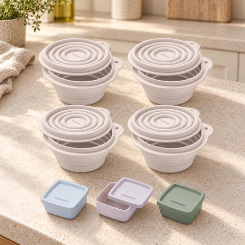 Lot de 4 boîtes hermétiques 13 cm avec 3 boîtes à sauce Fackelmann Storage